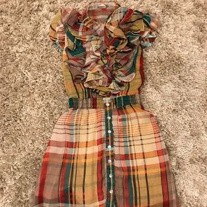 Pattern Dress with ruffles